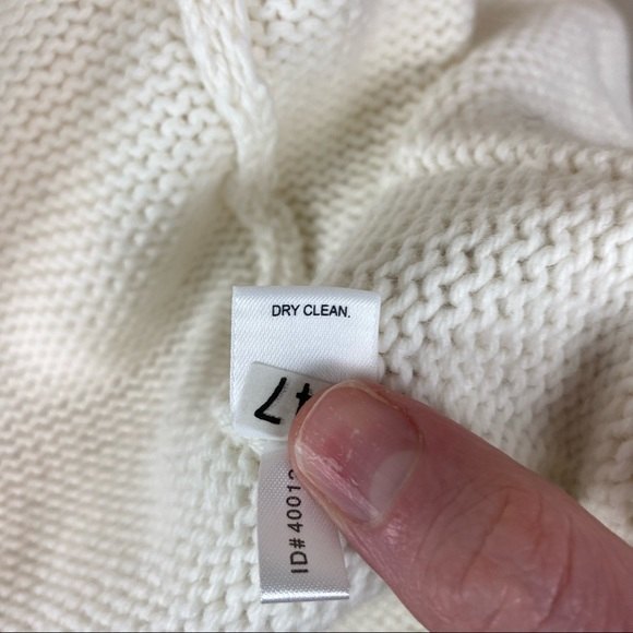 Express White Button Down Knit Sweater - Picture 9 of 9